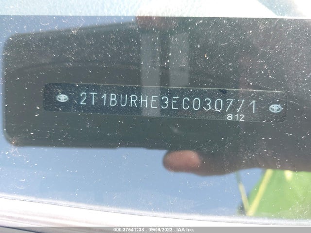 2014 TOYOTA COROLLA L/LE/S/S PLUS/LE PLUS VIN: 2T1BURHE3EC030771