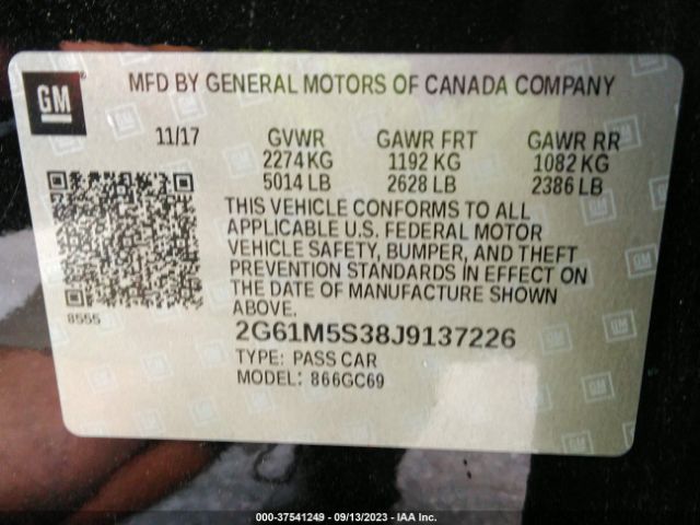 2G61M5S38J9137226 Cadillac XTS LUXURY