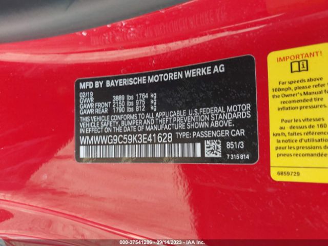 WMWWG9C59K3E41628 Mini Convertible Cooper S