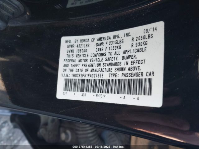 1HGCR2F51FA027598 Honda Accord Sedan Sport