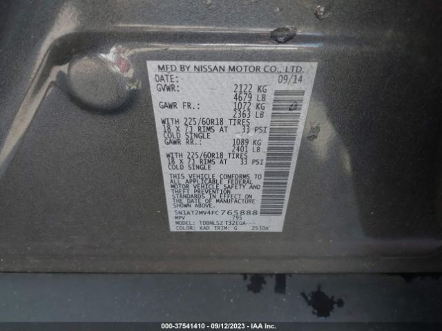 5N1AT2MV4FC765888 Nissan Rogue Sl