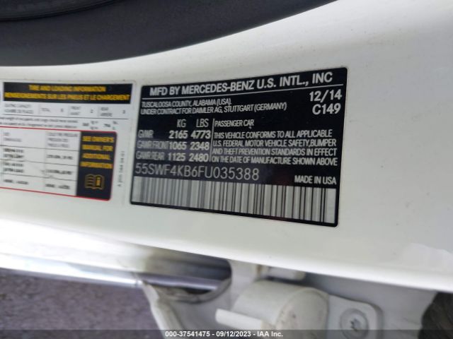 55SWF4KB6FU035388 Mercedes-Benz C-class C 300