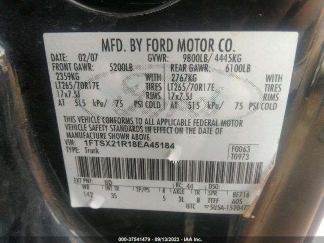 2008 FORD SUPER DUTY F-250 1FTSX21R18EA45184 Photo 8