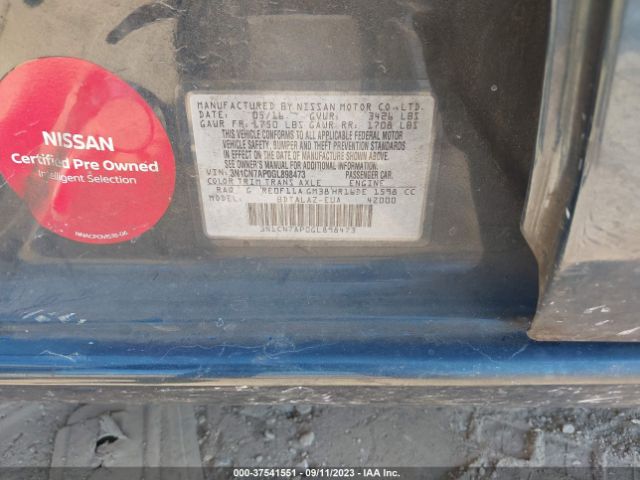 3N1CN7AP0GL898473 Nissan Versa S Plus
