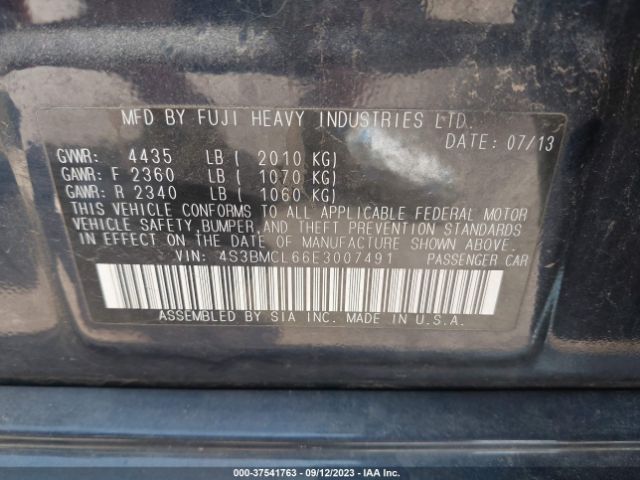 4S3BMCL66E3007491 Subaru Legacy 2.5i Limited