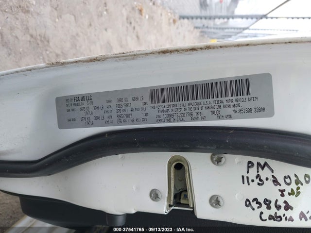 1C6RR6FT3JS317706 RAM 1500 Tradesman
