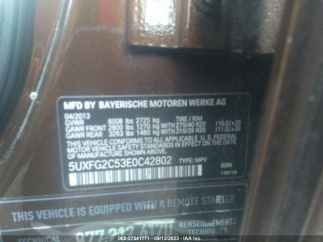 5UXFG2C53E0C42802 BMW X6 Xdrive35i