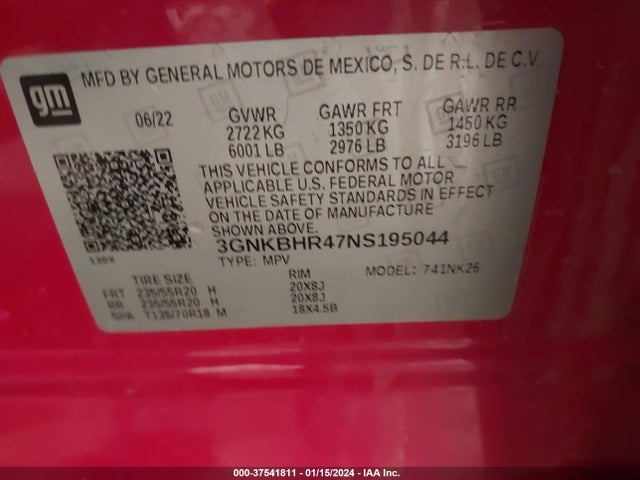 Chevrolet Blazer Awd 2lt 2022 3GNKBHR47NS195044 Image 9