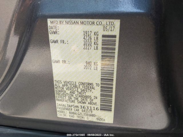 1N4AL3AP5HN363116 Nissan Altima 2.5 S