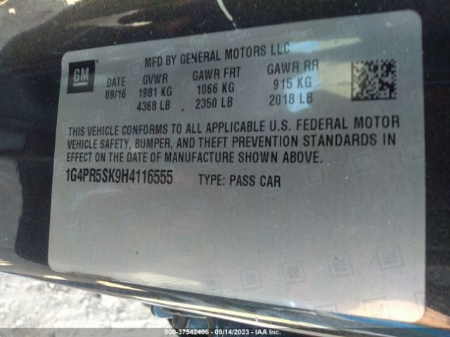 1G4PR5SK9H4116555 Buick Verano Sport Touring
