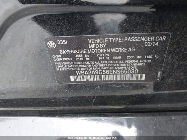 WBA3A9G56ENS65030 BMW 3 Series 335i