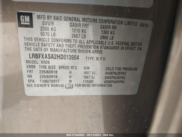 LRBFXASA2HD013904 Buick Envision Preferred