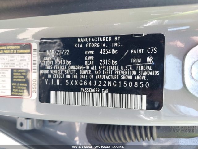 5XXG64J22NG150850 KIA K5 Gt-line