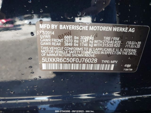 5UXKR6C50F0J76028 BMW X5 Xdrive50i