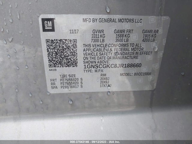 Chevrolet Suburban Ls 2018 1GNSCGKC8JR188660 Image 9