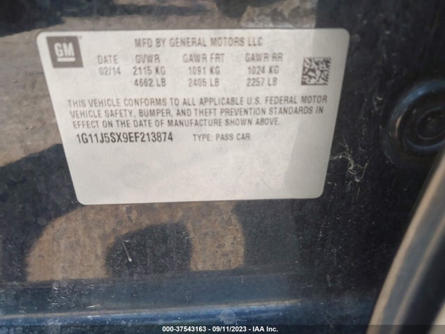 Chevrolet MALIBU LTZ 2014 1G11J5SX9EF213874 Image 9