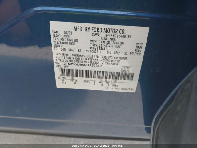 2FMPK4J95NBA60340 Ford Edge Sel/st-line