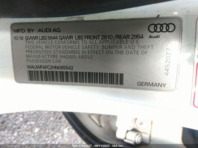 2017 AUDI S7 WAUWFAFC2HN065542 Photo 8