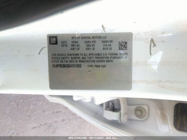 1G4PR5SK0G4151032 Buick Verano Convenience Group