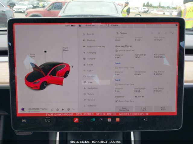 5YJ3E1EA9KF400861 Tesla Model 3 Range
