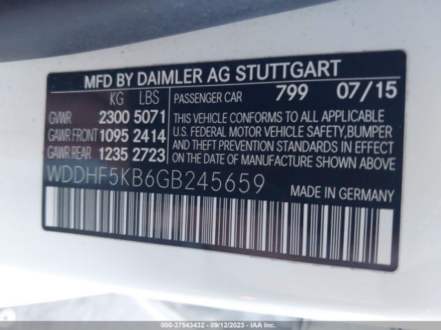 WDDHF5KB6GB245659 Mercedes-Benz E-class E 350