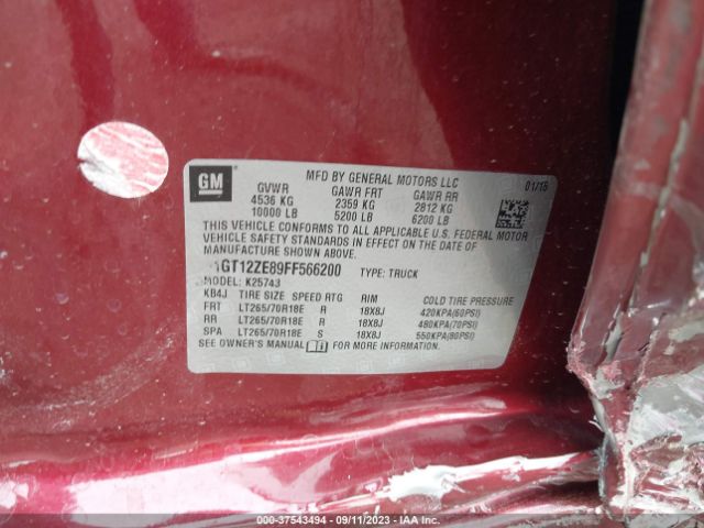 1GT12ZE89FF566200 GMC Sierra 2500hd Slt