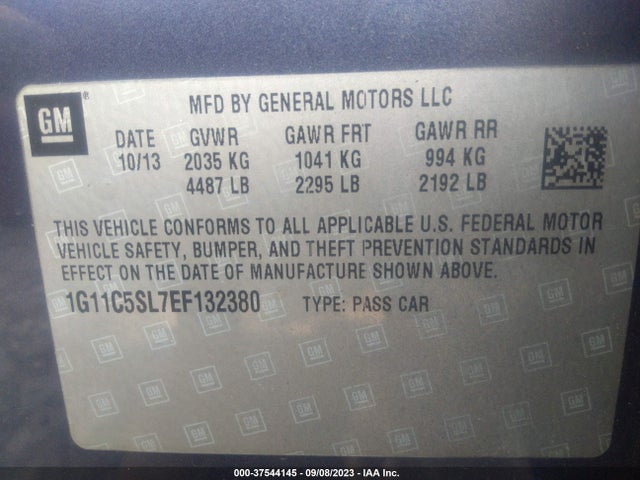 Chevrolet MALIBU LT 2014 1G11C5SL7EF132380 Image 9