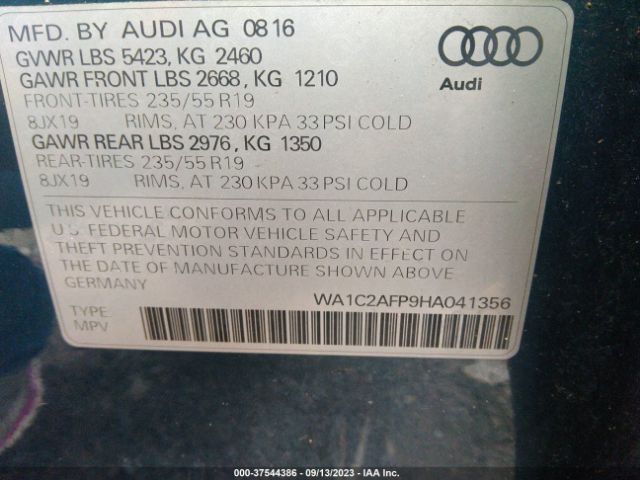 WA1C2AFP9HA041356 Audi Q5 PREMIUM