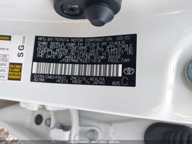 JTDEPMAE7N3017418 Toyota COROLLA LE