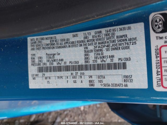 3FADP4EJ0EM176725 Ford FIESTA SE
