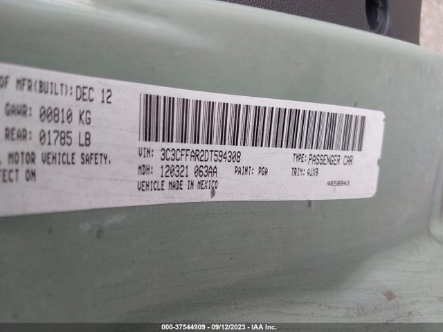 2013 FIAT 500 POP VIN: 3C3CFFAR2DT594308