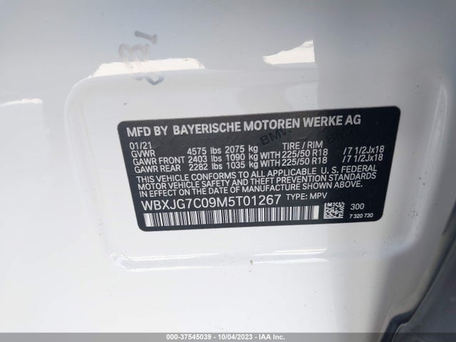 BMW X1 Sdrive28i 2021 аукцион фото