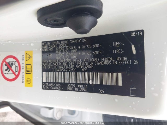 JTJBARBZ7K2192320 Lexus Nx Nx 300