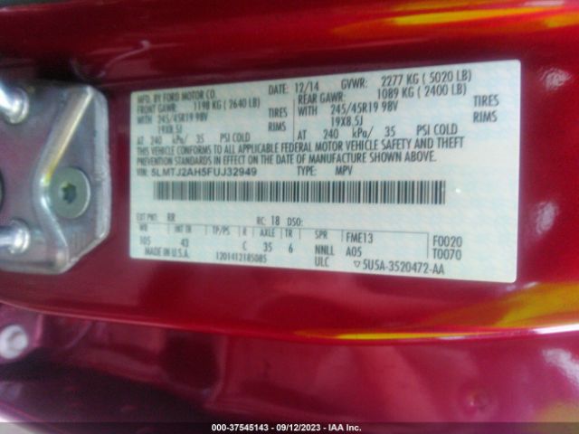 5LMTJ2AH5FUJ32949 Lincoln MKC