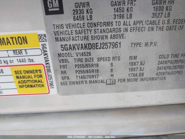 5GAKVAKD8EJ257961 Buick Enclave Convenience