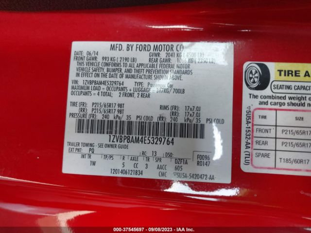 1ZVBP8AM4E5329764 Ford Mustang V6