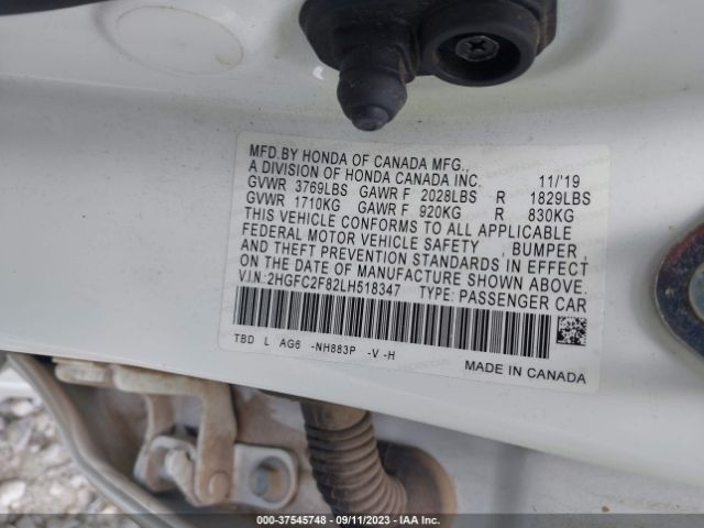 2HGFC2F82LH518347 Honda Civic Sedan Sport