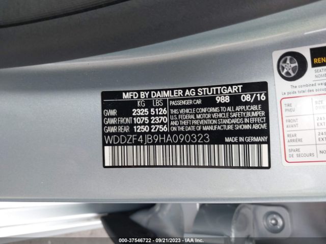 WDDZF4JB9HA090323 Mercedes-Benz E-class E 300