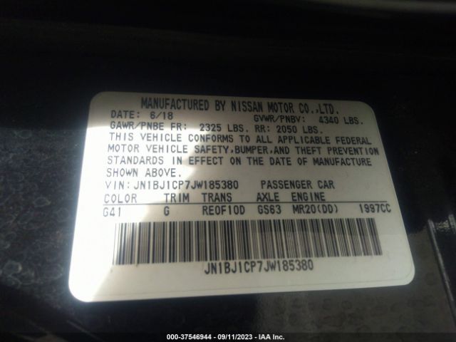 JN1BJ1CP7JW185380 Nissan Rogue Sport Sv