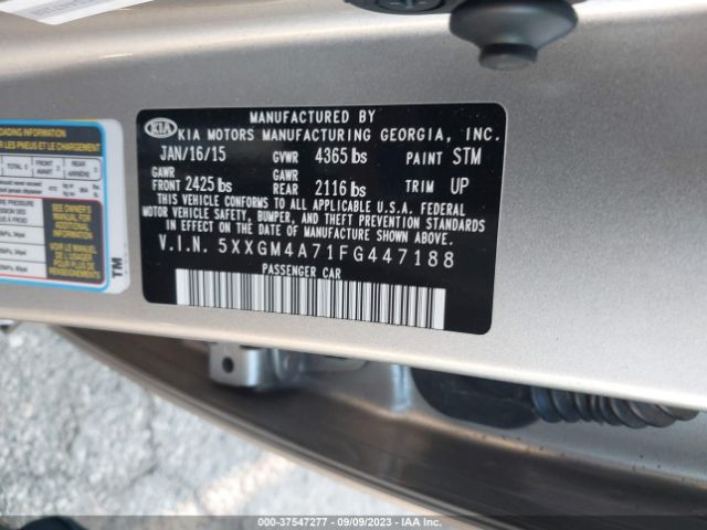 5XXGM4A71FG447188 KIA Optima Lx