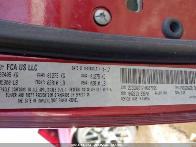 2C3CDZBT7HH607165 Dodge Challenger R/t Plus Shaker