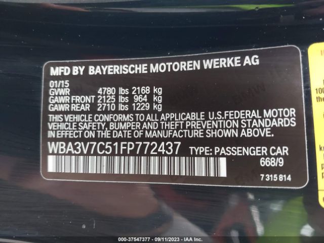 WBA3V7C51FP772437 BMW 4 Series 428i