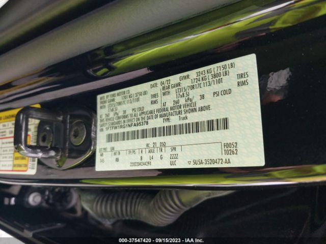 1FTFW1RG1NFA95378 Ford F-150 Raptor