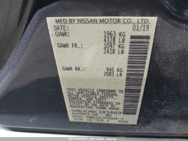 1N4BL4CV6KC185869 Nissan Altima 2.5 Sr