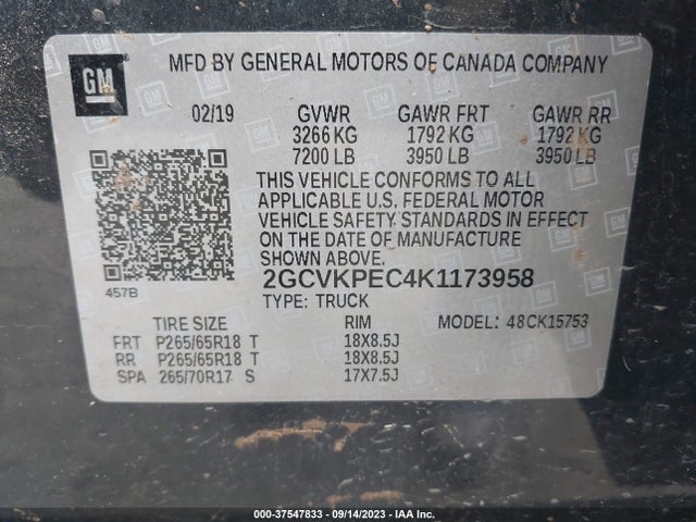 Chevrolet Silverado 1500 Ld Lt 2019 2GCVKPEC4K1173958 Image 15