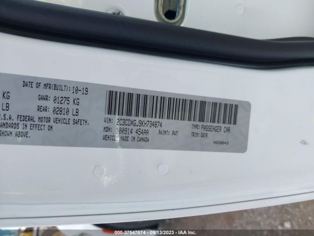 2C3CDXGJ9KH734874 Dodge Charger Scat Pack