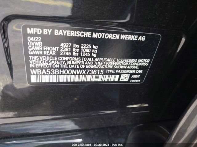 WBA53BH00NWX73615 BMW 5 Series 530i