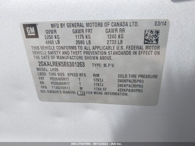 2GKALREK5E6301263 GMC Terrain Sle