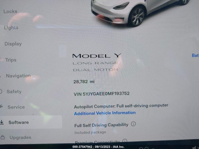 5YJYGAEE0MF193752 Tesla Model Y Long Range