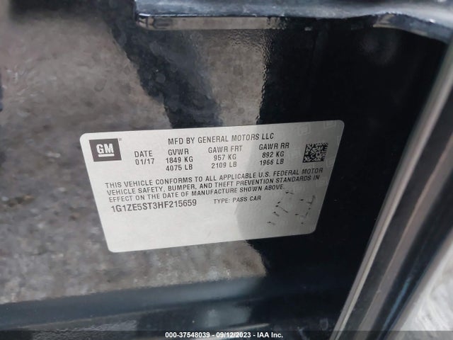 Chevrolet MALIBU LT 2017 1G1ZE5ST3HF215659 Image 9